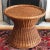 Offering a lovely mid-20th century Boho-style handwoven wicker table. This table features an hourglass shape, French...