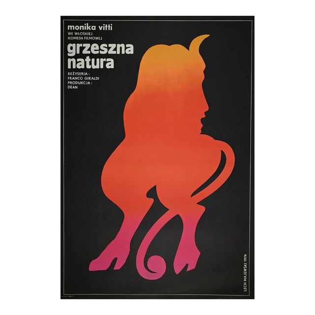 Lech Majewska, Sinful Nature, Vintage Poster Offset, 1974 For Sale