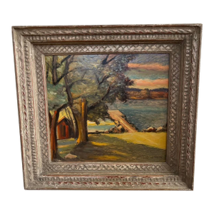 1940s Swedish Oil Painting by Albert Zetterberg