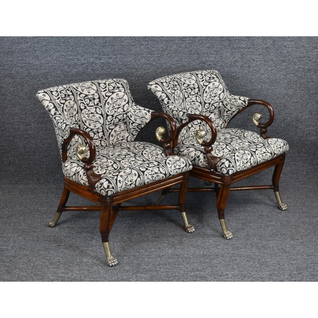 1970s Regency Style Bentwood Bamboo Club Dining Chairs Set of 4