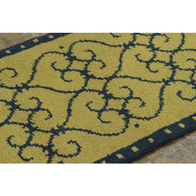 Art Deco Antique Art Deco Rug in Gold With Classic Architectural Design - Rug & Kilim For Sale - Image 3 of 8
