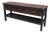 Vintage French Country Red Floral Console Table W a Floral Shelf For Sale