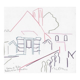 1993 Norbert Voelkel Italian Drawing For Sale