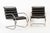 Mid Century Mr Black Leather Arm Chairs by Mies Van Der Rohe for Knoll For Sale - Image 11 of 15