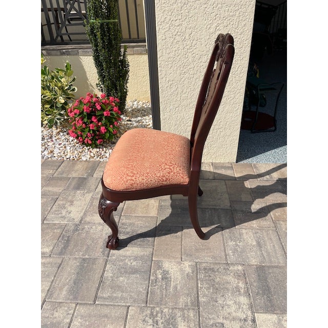 1950s Set of 6 Custom Mahogany Queen Ann Dining Chairs For Sale In Naples, FL - Image 6 of 12