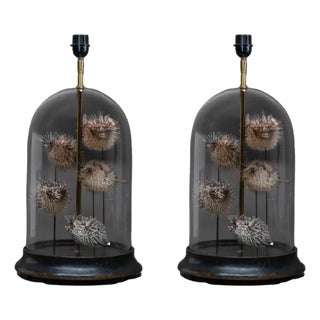 Diodon Pendant Lamps in Glass, Set of 2 For Sale