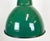 Industrial Green Enamel Factory Lamp with Cast Iron Top, 1960s For Sale - Image 6 of 17