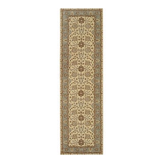 8x10 Opulent Oushak Ivory Floral Modern Hand Knotted Wool Carpet Rug For Sale