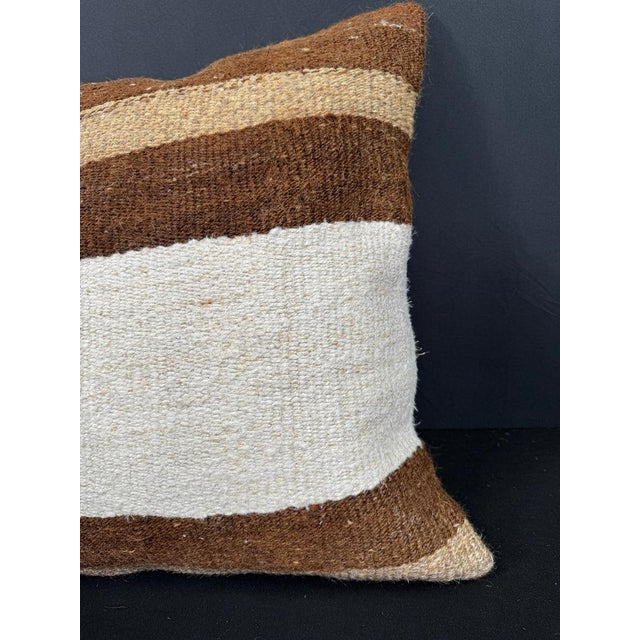 Contemporary Turkish Hemp Pillow Cushion Natural Beige Brown Cushion Cover 20x20 For Sale - Image 3 of 4