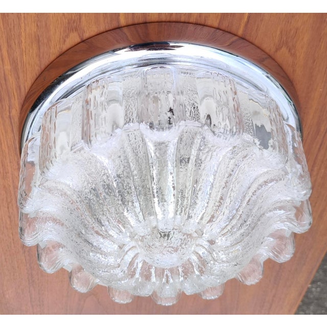 Mid-Century Modern Ceiling and Wall Light in Floral from Glashuette Limburg, 1970s For Sale - Image 3 of 4