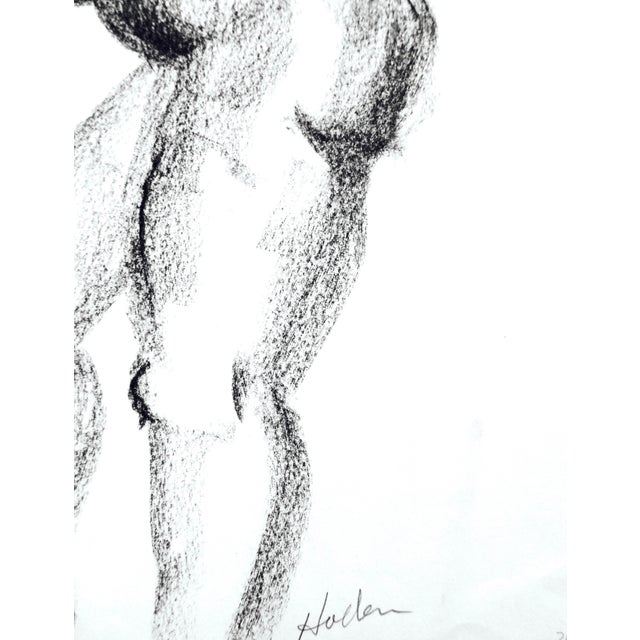 Figurative "Diva" Fine Art Charcoal on Paper Drawing For Sale - Image 3 of 3
