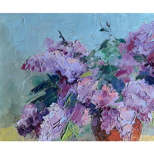 Oil Painting Lilac and Tangerine Boris Serdyuk For Sale - Image 6 of 7