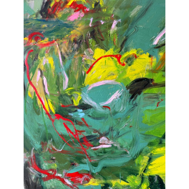 Contemporary Abstract Oil on Canvas "Summer Queen" by Petra Schott For Sale - Image 9 of 9