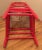 Antique Rush Seat Ladderback Chair - Painted Red For Sale - Image 9 of 11