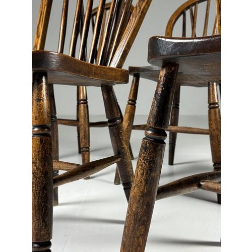 Antique Windsor Chairs, Set of 6 For Sale - Image 3 of 18