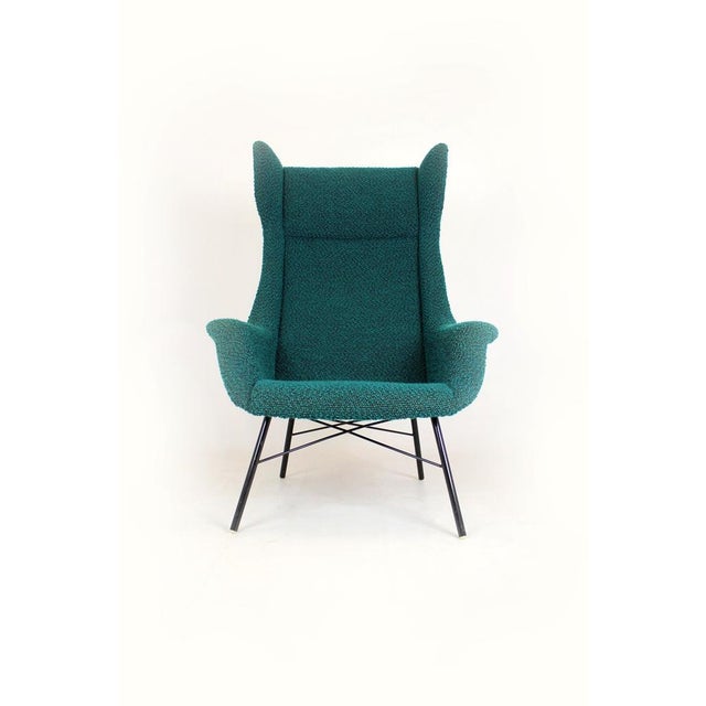 Wingback Lounge Chair by Miroslav Navrátil, Czechoslovakia, 1960s For Sale - Image 12 of 18