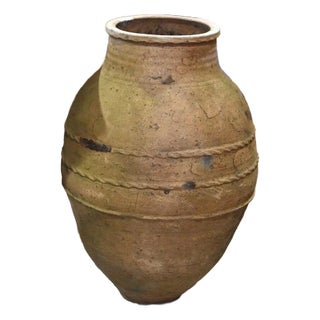 19th Century Italian Terra Cotta Olive Jar For Sale