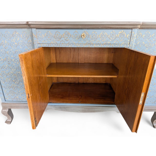 Wood Antique Italian Oak Sideboard For Sale - Image 7 of 14