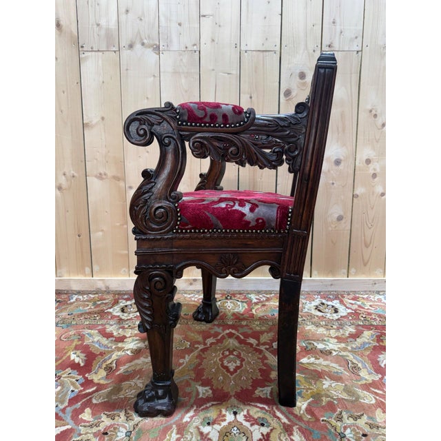 Bishops Throne in Carved Wood, 1800s For Sale - Image 9 of 10