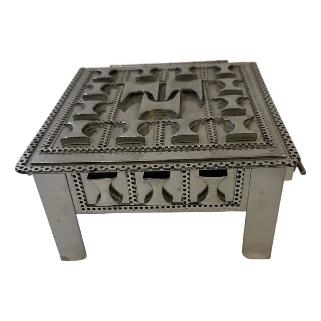 Stainless Steel Folk Art Box by Stanley Szwarc 1999 For Sale
