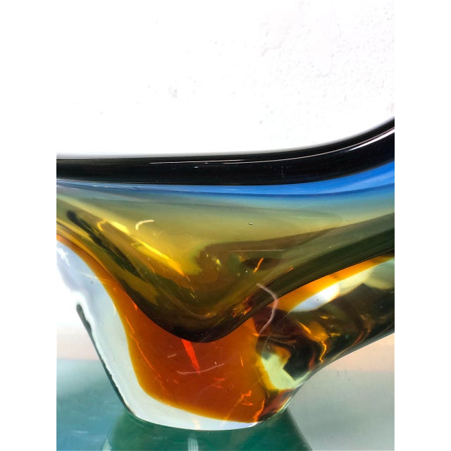 Vintage Sommerso Murano Glass Catchall, 1960s For Sale - Image 4 of 12