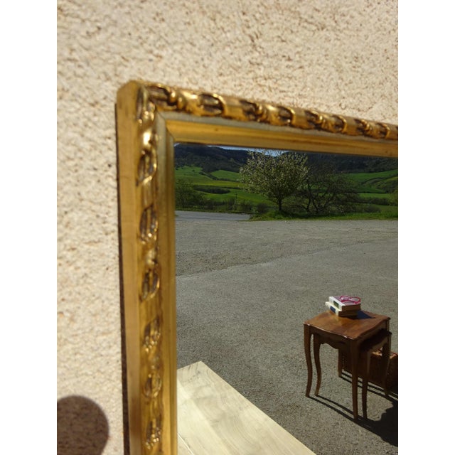 Wood and Gilded Stucco Mirror, 1950s For Sale - Image 12 of 14