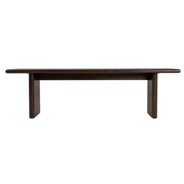 2020s Halmstad 64 in. W Wood Dining Bench, Brown For Sale - Image 5 of 8