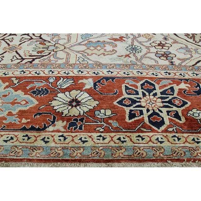1990s Handwoven Serapi Style Area Rug 11’8″ X 14’10” For Sale - Image 11 of 12