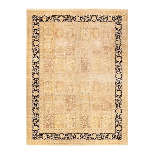 Mogul, One-of-a-Kind Hand-Knotted Area Rug in Ivory, 10' 3" x 13' 10" For Sale