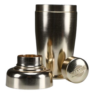 Mid-Century Modern Italian Gold Aluminum Martini Cocktail Shaker, 1960s For Sale