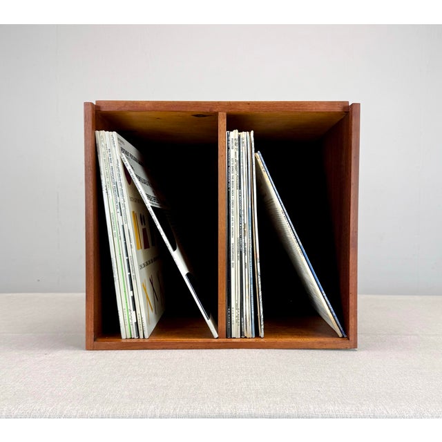 Mid-Century Modern Mid Century Modern Paul Mayen for Habitat Modular Teak Lp Vinyl Record Storage Box For Sale - Image 3 of 12