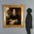 Oil on canvas. 19th-century English school. Half-length portrait of a lady seated at a window overlooking a landscape of...