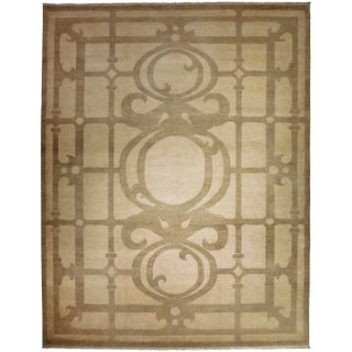Contemporary Genuine Hand Knotted Rug - 9'x 11'10" For Sale