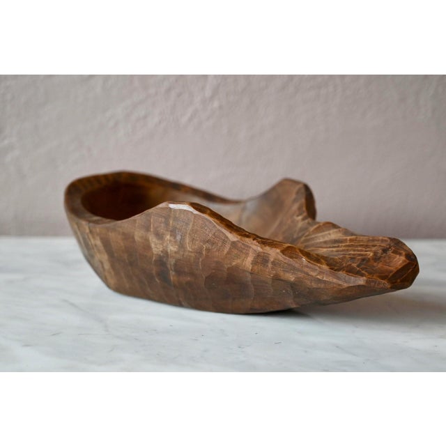 Hand-Carved Bowl in Organic Wood by Stropis, 1970s For Sale - Image 3 of 12