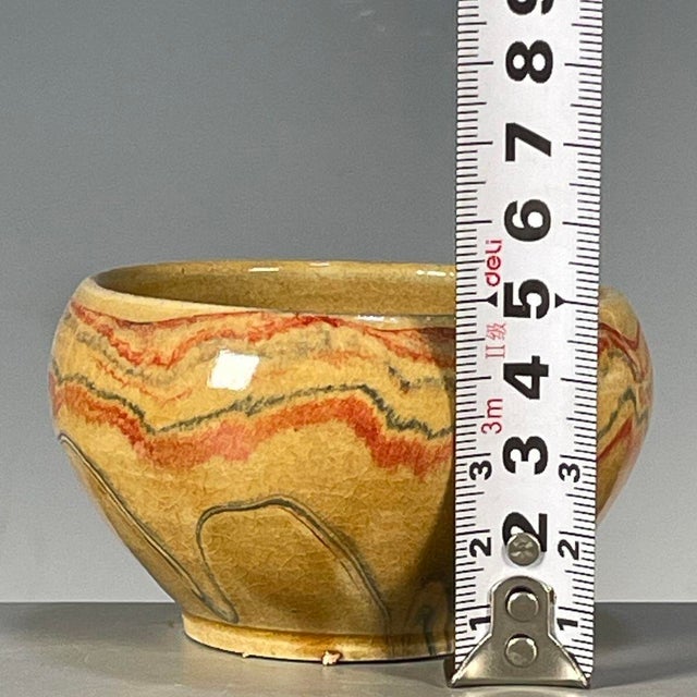 Vintage Marbled Clay Porcelain Teabowl – Earth Tone Glaze, Studio Pottery Style For Sale In Los Angeles - Image 6 of 9