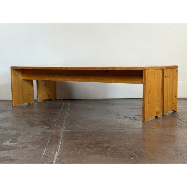 Vintage 1970’s Charlotte Perriand Pine Bench For Sale - Image 16 of 16