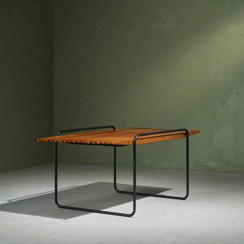 1950s Coffee Table with Slatted Top by Taichiro Nakai for La Permanente Mobili Cantù, Italy, 1955 For Sale - Image 5 of 12