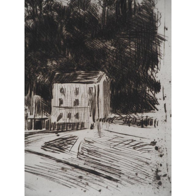 Maximilien Luce, Country Landscape (Bessy-sur-Cure), 1900, Original Signed Etching For Sale - Image 6 of 7
