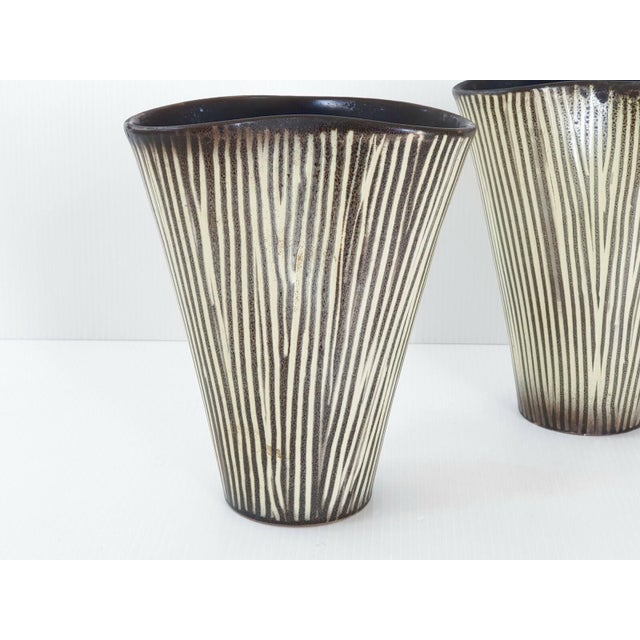 Mid-Century Modern Vintage Ceramic Vases, 1950s, Set of 2 For Sale - Image 3 of 7