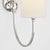 Modern Thomas O'Brien for Visual Comfort Signature Reed Single Sconce in Polished Nickel with Linen Shade For Sale - Image 3 of 8
