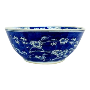 Late 19th Century Chinese Porcelain Blue & White Bowl