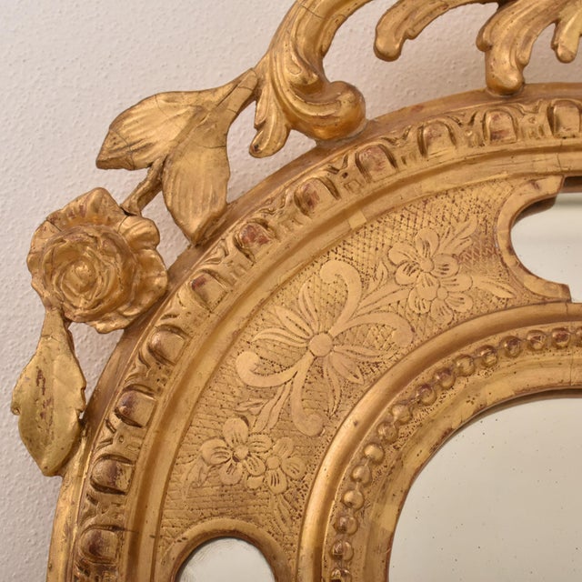 Antique Gold Leaf Mirror, 1850s For Sale - Image 9 of 11