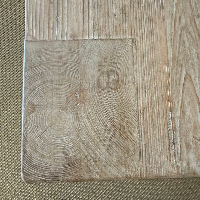 Wood Beam Style Reclaimed 96” Pine Dining Table in Natural Fininsh For Sale - Image 7 of 10