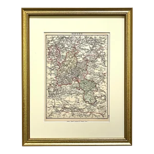 Antique English Map of Oxford England By