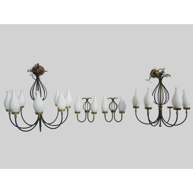 Vintage Chandeliers by Angelo Lelii for Arredoluce, Italy, 1950, Set of 2 For Sale - Image 17 of 18