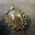 1980s Gilted Metal Rhinestones and Faux Pearls Italian Ribbon Clip-on Earrings For Sale - Image 9 of 10
