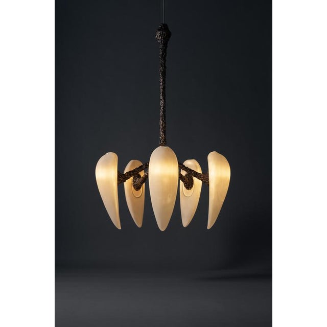 LV-426 Balanced Pendant Light in Patinated Cast Bronze by William Guillon For Sale - Image 10 of 18