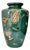 Vintage Golf Motifs Emerald Green Porcelain Vase For Sale