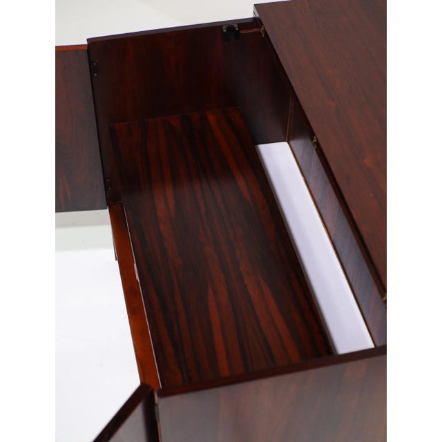 Brown Vintage Danish Bar Cabinet in Kingwood by Feldballes Møbelfabrik, 1960s For Sale - Image 8 of 16