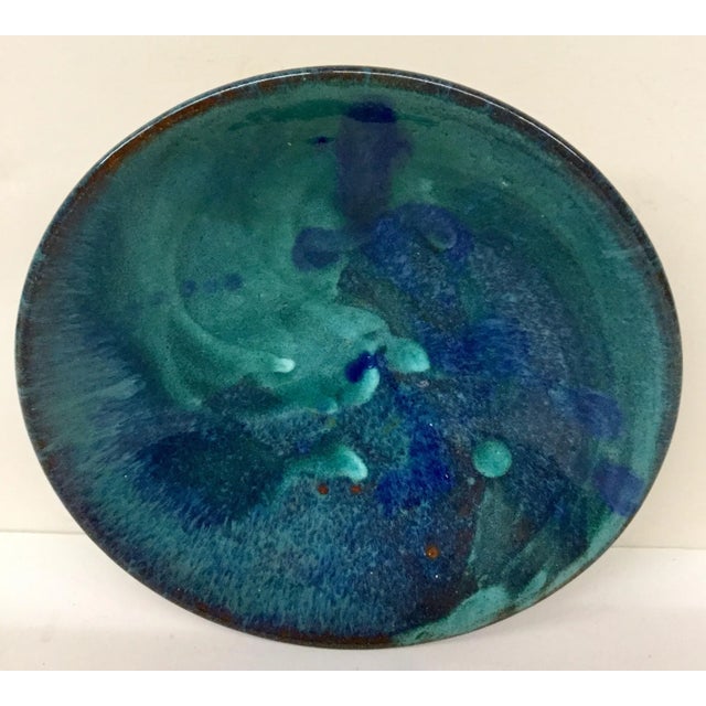 Abstract Artisan Clay Ceramic Low Bowl For Sale - Image 11 of 11